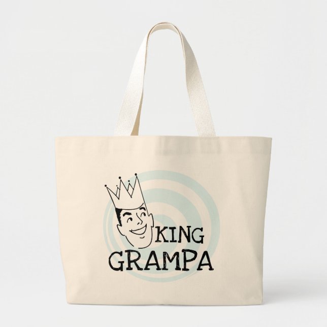 King Grampa T - Shirt und Geschenke Jumbo Stoffbeutel (Vorne)