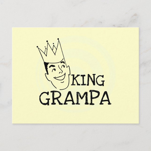 King Grampa T - Shirt und Geschenke Postkarte (Vorderseite)