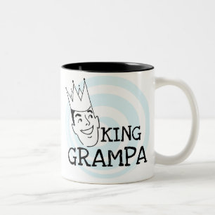 King Grampa T - Shirt und Geschenke Zweifarbige Tasse