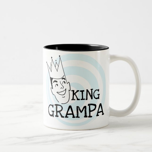 King Grampa T - Shirt und Geschenke Zweifarbige Tasse (Rechts)