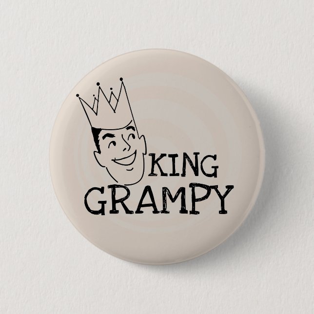 King Grampy Tshirts und Geschenke Button (Vorderseite)