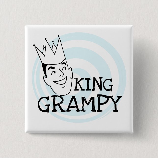 King Grampy Tshirts und Geschenke Button (Vorderseite)