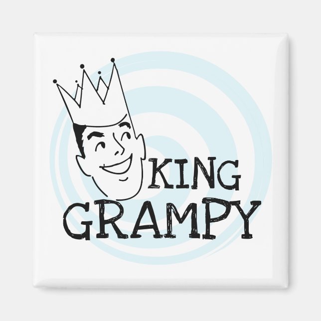 King Grampy Tshirts und Geschenke Magnet (Vorne)