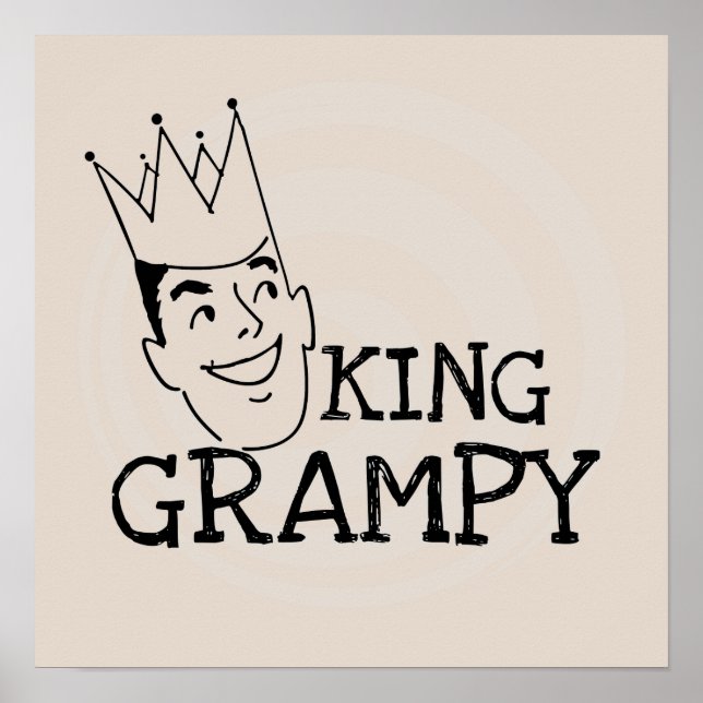 King Grampy Tshirts und Geschenke Poster (Vorne)