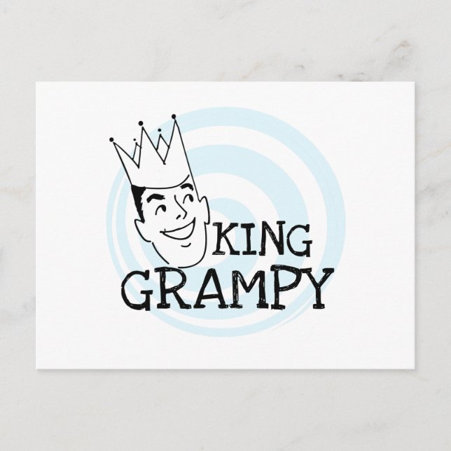 King Grampy Tshirts und Geschenke Postkarte (Vorderseite)