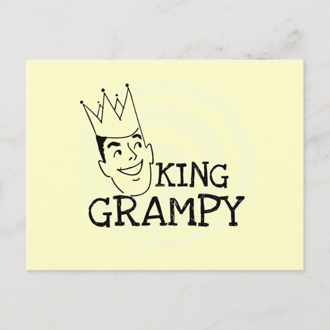 King Grampy Tshirts und Geschenke Postkarte (Vorderseite)