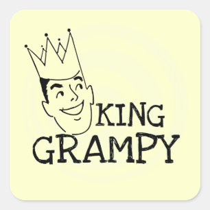 King Grampy Tshirts und Geschenke Quadratischer Aufkleber