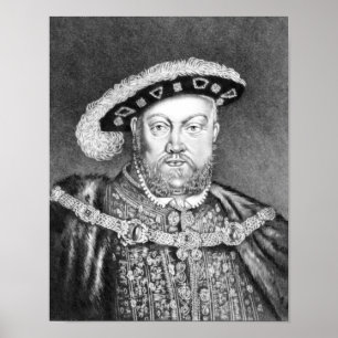 King Henry VIII zur Illustration Poster