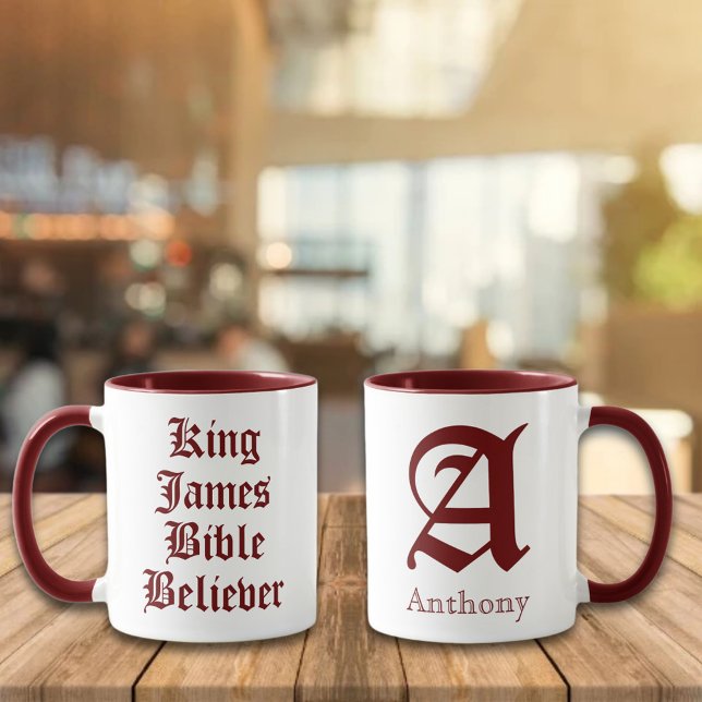 King James Bible glaubt an Christliche, kundenspez Tasse (Von Creator hochgeladen)