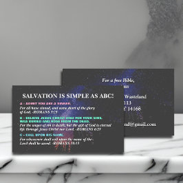 King James Bible Salvation Gospel Tract Visitenkarte