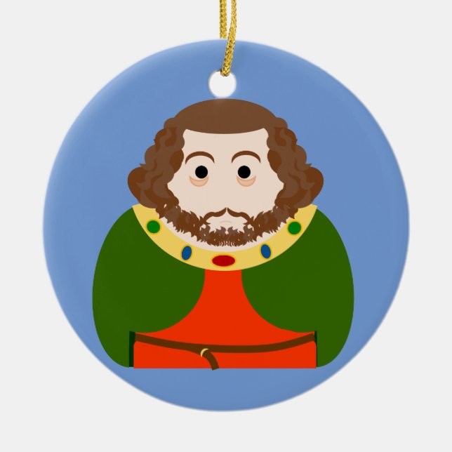 King John of England Keramik Ornament (Vorne)