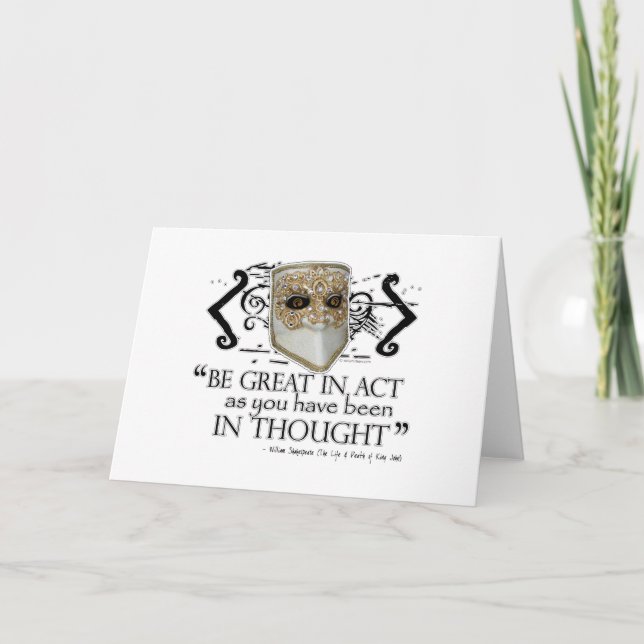 King John Quote Karte (Vorderseite)