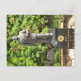 King Kalakaua Statue, Honolulu, HI Postkarte