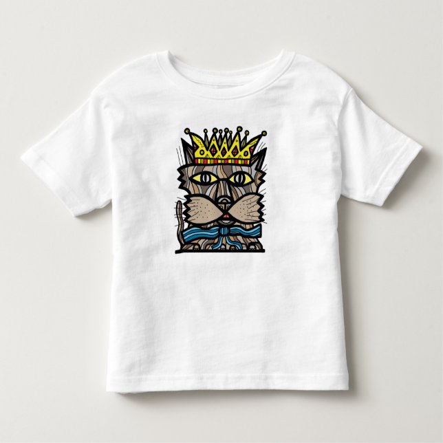 "King Kat" Kleinkind Fine Jersey T - Shirt (Vorderseite)