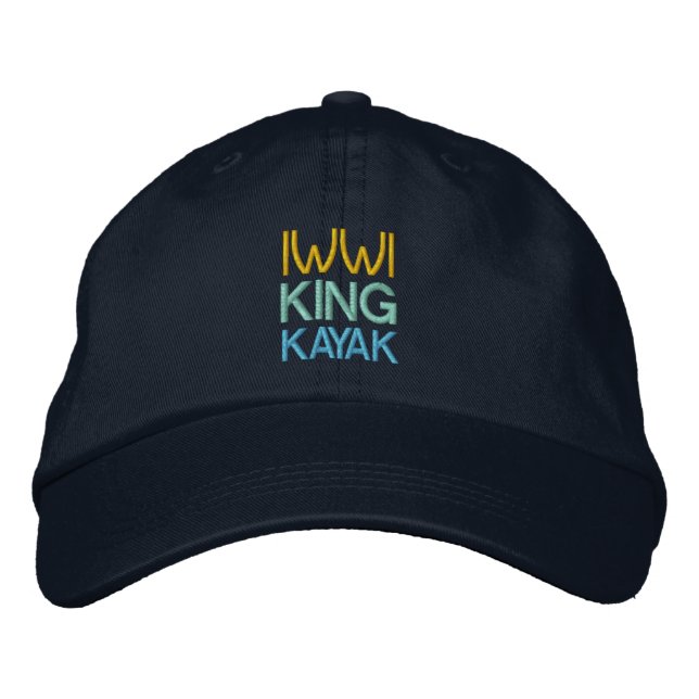 KING KAYAK BESTICKTE BASEBALLKAPPE (Vorderseite)