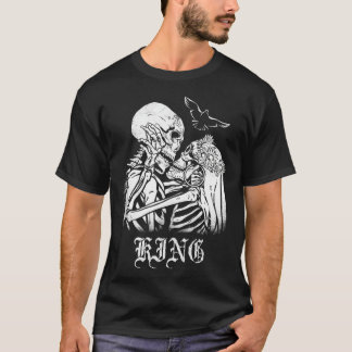King Kissing Skeletons in Love Skull Gift T-Shirt
