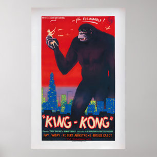 King Kong von Marcel Bloch  Vintage Filmplakat 1 Poster