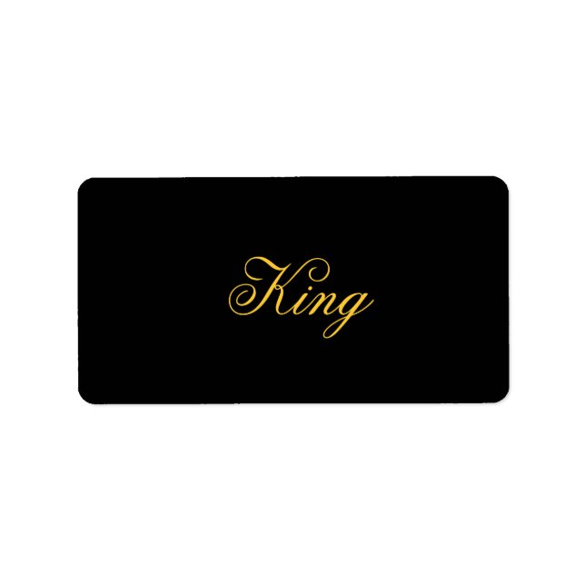 King Labels Adressaufkleber (Vorne)