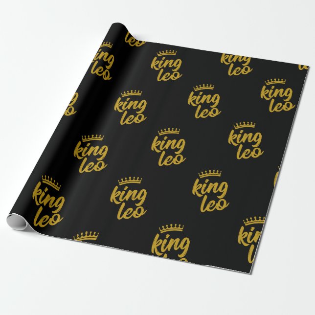 King Leo Gold Crown Geschenkpapier (Ungerollt)