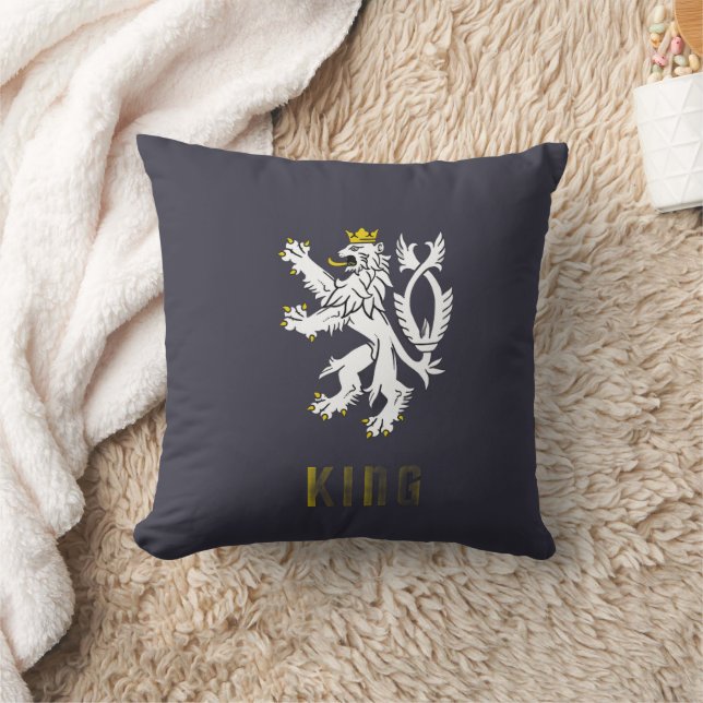 King Lion Crest Decorative Pillow Kissen (Decke)