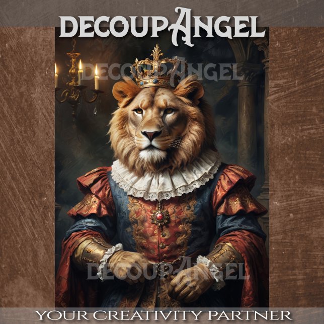 King Lion - Decoupage- Seidenpapier (Von Creator hochgeladen)