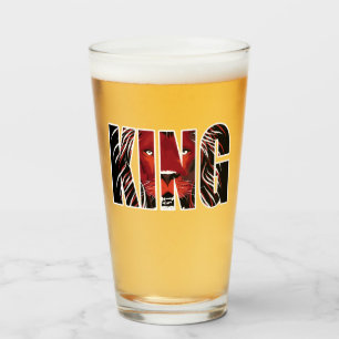 King Lion Face Glas