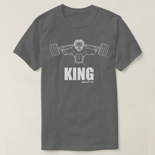 King Lion Fitness Beast on Gym Motivation Fitness T-Shirt (Design vorne)