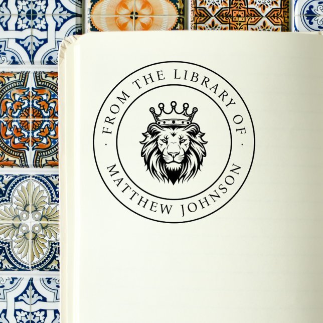 King Lion From The Library Of Custom Name Book Gummistempel (Von Creator hochgeladen)