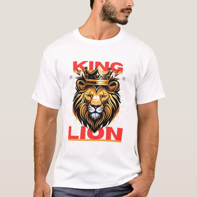 King Lion - Majestic Power und Stolz T-Shirt (Vorderseite)