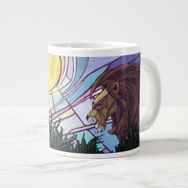 King Lion und Cubs Jumbo-Tasse (Vorderseite Rechts)