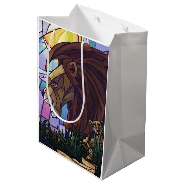 King Lion und Cubs Mittlere Geschenktüte (Rückseite Schrägansicht)
