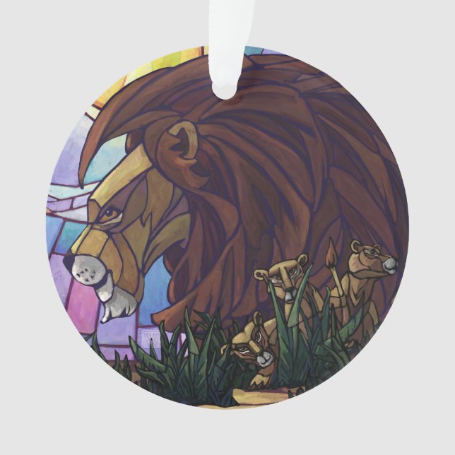 King Lion und Cubs Ornament (Vorderseite)