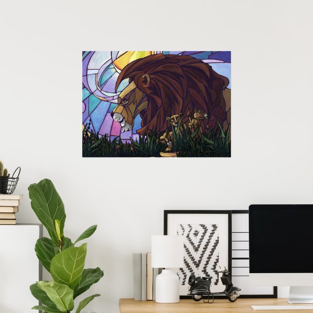 King Lion und Cubs Poster (Heimbüro)