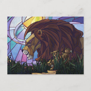 King Lion und Cubs Postkarte