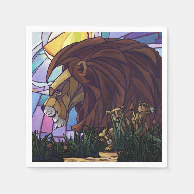 King Lion und Cubs Serviette (Vorderseite)