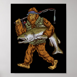 King Lmon Fischen Foreut Jagd Bigfoot Fisherme Poster