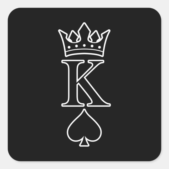 King Love Valentine Romantic Valentines Day Pärche Quadratischer Aufkleber (Vorderseite)