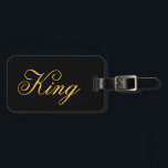 King Luggage Tag mit Lederband Gepäckanhänger<br><div class="desc">King Luggage Tag mit Lederband</div>