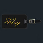 King Luggage Tag mit Lederband Gepäckanhänger<br><div class="desc">King Luggage Tag mit Lederband</div>