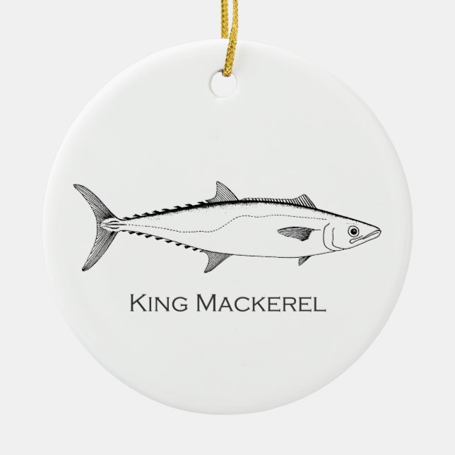 King-Mackerel-Logo Keramikornament (Vorne)