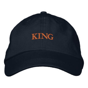 KING Männer Frauen Stickmützen Visier KING Text Bestickte Baseballkappe