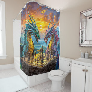 King Me Design von Rich AMeN Gill Duschvorhang