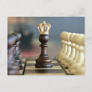 King Me-game of chess Postkarte
