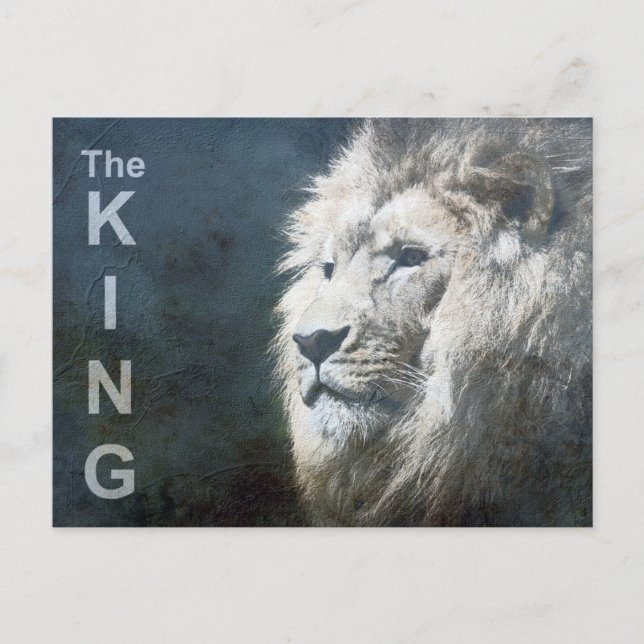King Modern Pop Art Template Animal Lion Head Postkarte (Vorderseite)