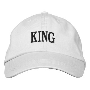 King Name Text gedruckt Stilvoll Stickereihut Bestickte Baseballkappe