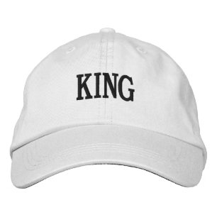 King Name Text gedruckt Stilvoll Stickereihut Bestickte Baseballkappe