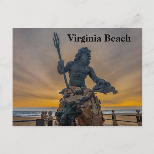 King Neptune bei Virginia Beach Postcard Postkarte (Vorderseite)