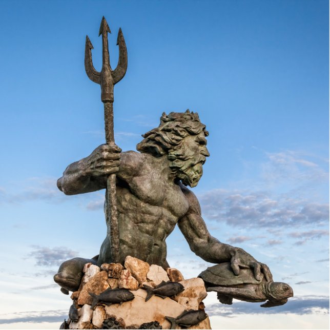 King Neptune Freistehende Fotoskulptur (Vorne)