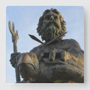 King Neptune Virginia Beach Quadratische Wanduhr