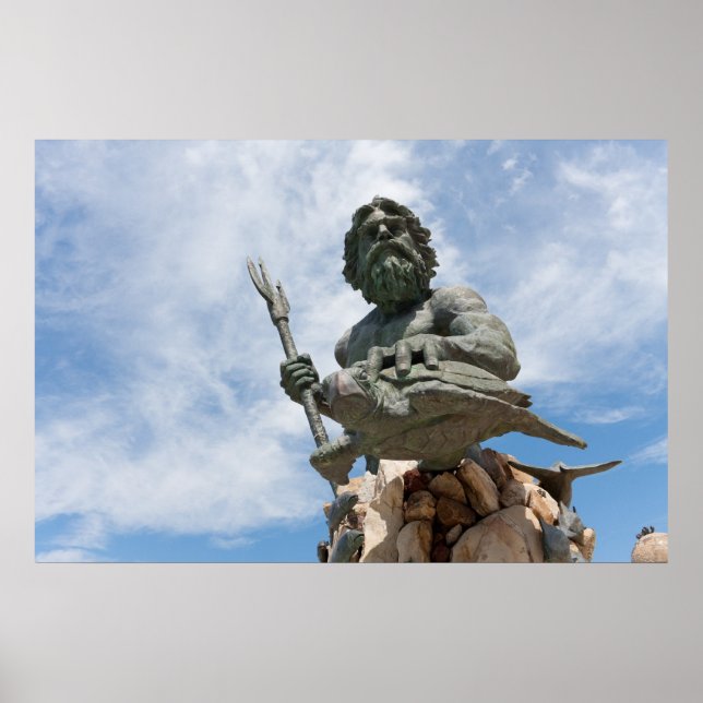 King Neptune Virginia Beach Statue Poster (Vorne)
